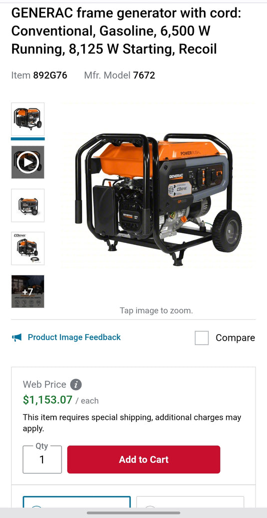 Generac GP6500 Generator