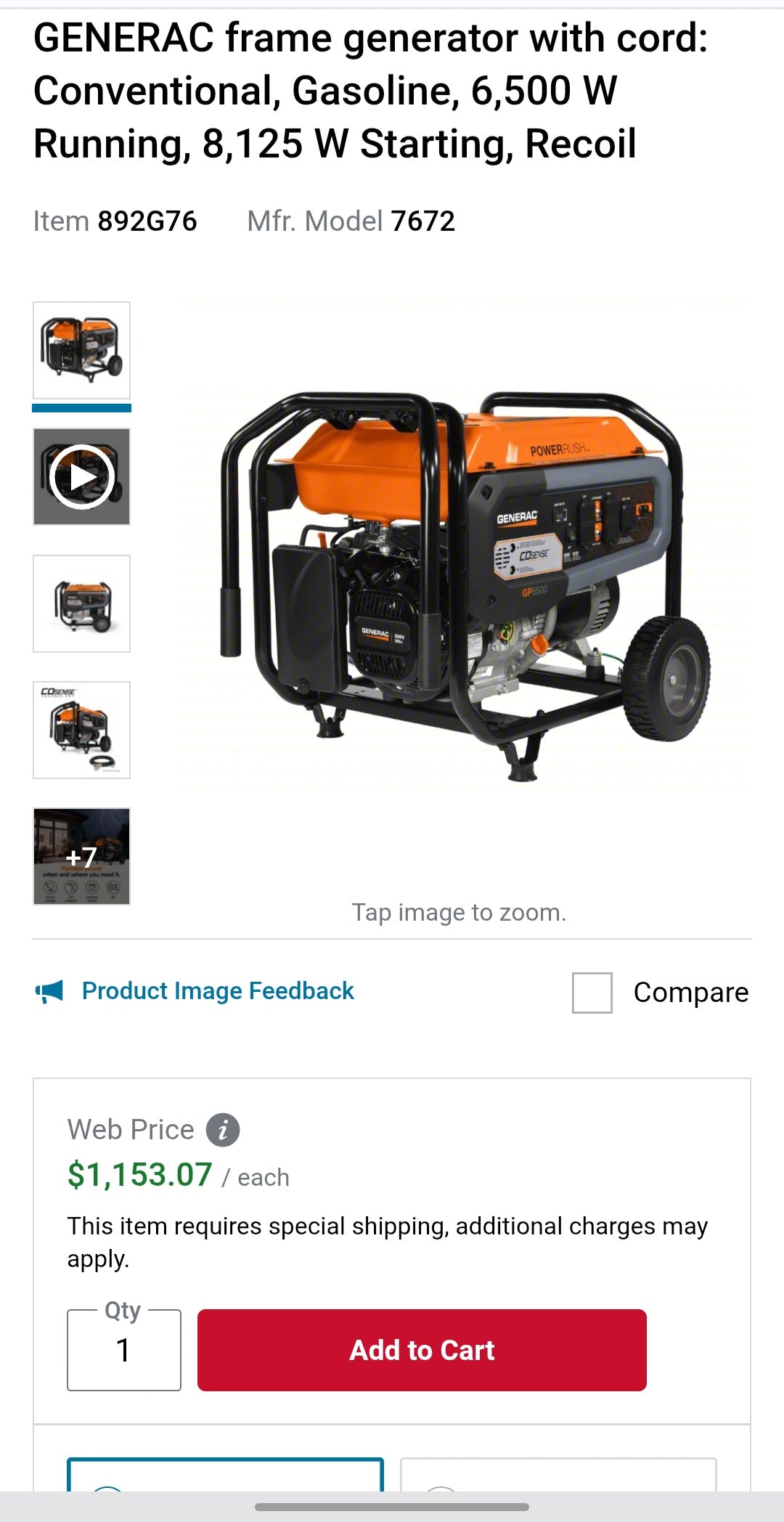 Generac GP6500 Generator