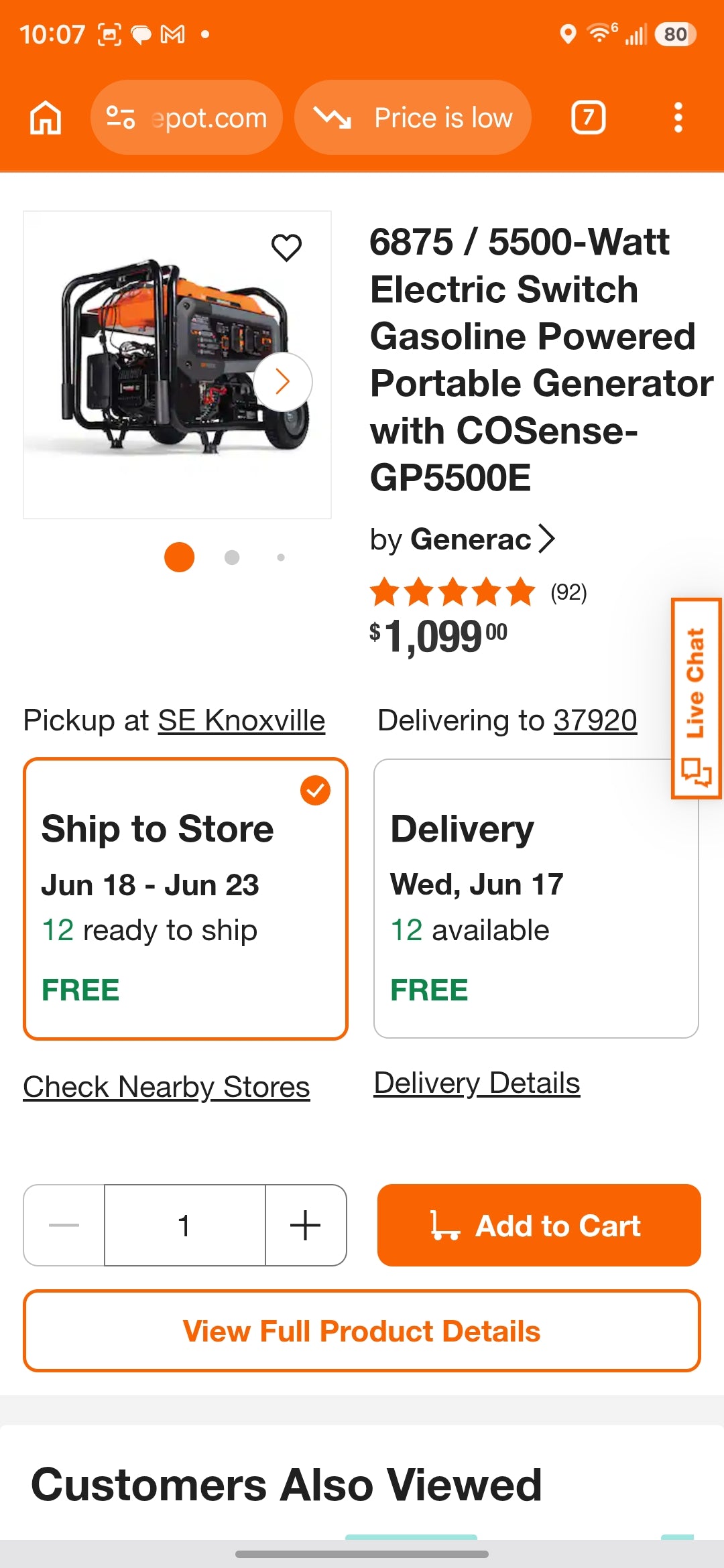 Generac GP5500