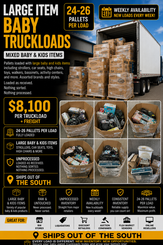 Large Baby Item Pallet Truckloads